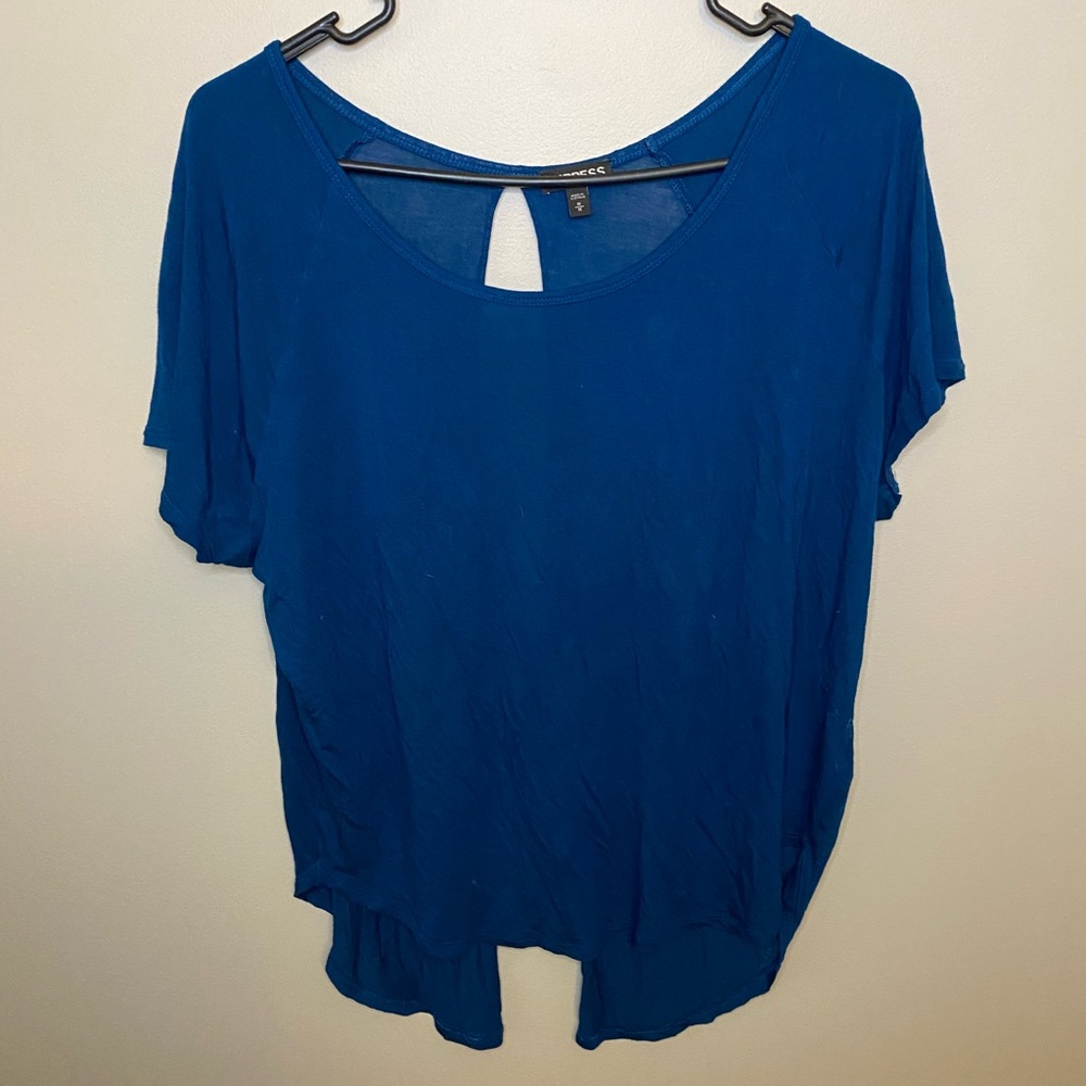 EXPRESS blue flyaway shirt - Picture 1 of 5